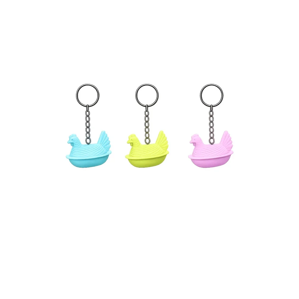 Vintage‎ Look Hen on Nest Keychains 3D Printed Farmhouse Grandma Core - Lot of 3